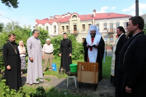 2 липня 2019 р. Освята приміщення Братської чоловічої обителі Воздвиження хреста Господнього у Луцьку. Світлини інформаційної служби єпархії.