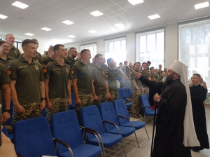 27 липня 2024 р. Складання присяги студентами військової кафедри Луцького національного технічного університету. Світлини інформаційної служби єпархії.