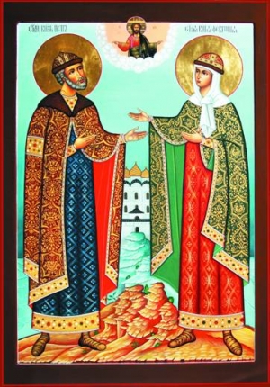 Благовірні князь Петро, в чернецтвi Давид, i княгиня Февронiя, в чернецтвi Єфросинiя, муромські чудотворцi