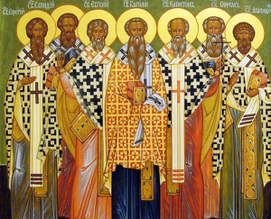 Священномученикiв, що в Херсонесi єпископствували: Василiя, Єфрема, Капитона, Євгенiя, Єферiя, Єлпидiя та Агафодора