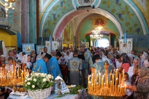 21 серпня 2016 р. Божественна Літургія в храмі Святої Трійці в с. Тростянець Ківерецького деканату. Світлина інформаційної служби єпархії.