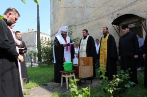 2 липня 2019 р. Освята приміщення Братської чоловічої обителі Воздвиження хреста Господнього у Луцьку. Світлина інформаційної служби єпархії.