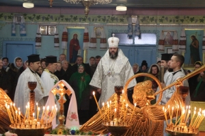 9 січня 2020 р. Божественна літургія в храмі Архістратига Михаїла в Луцьку (р-н Вишків). Світлина інформаційної служби єпархії.