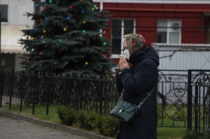 25 грудня 2020 р. У кафедральному соборі Святої Трійці у день пам'яті Спиридона Тримифунтського. Світлина інформаційної служби єпархії.