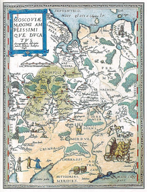 Московія. Голандська карта 1593 р.